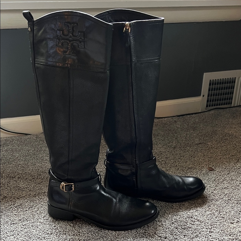 Tory Burch black leather boots